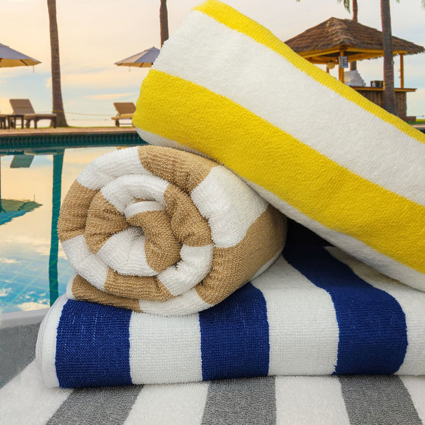 GPL Collection Cabana Stripes Pool/Beach Towels 2 PK