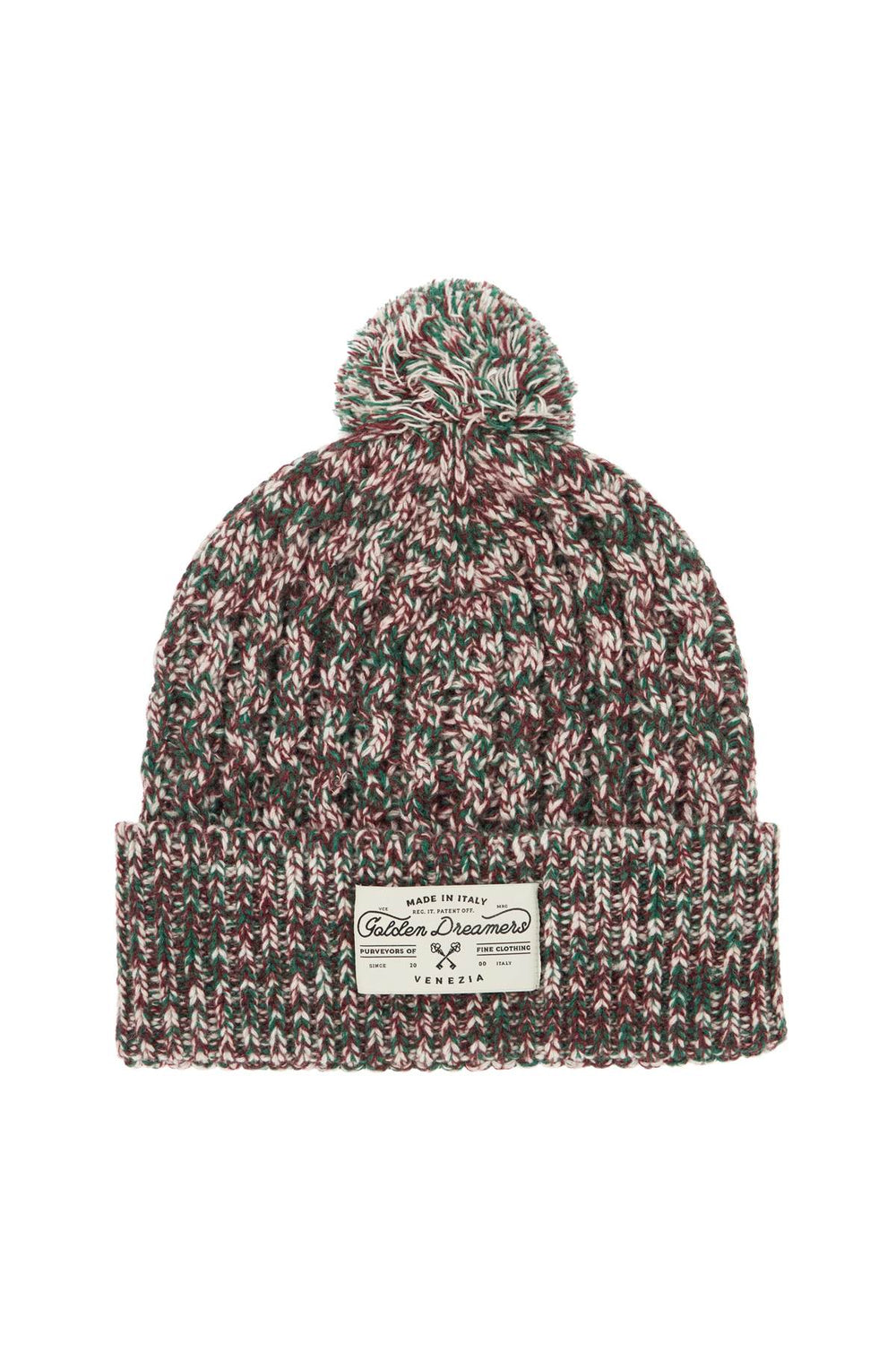 Golden Goose Multicolor Wool Beanie Hat With Pom Pom