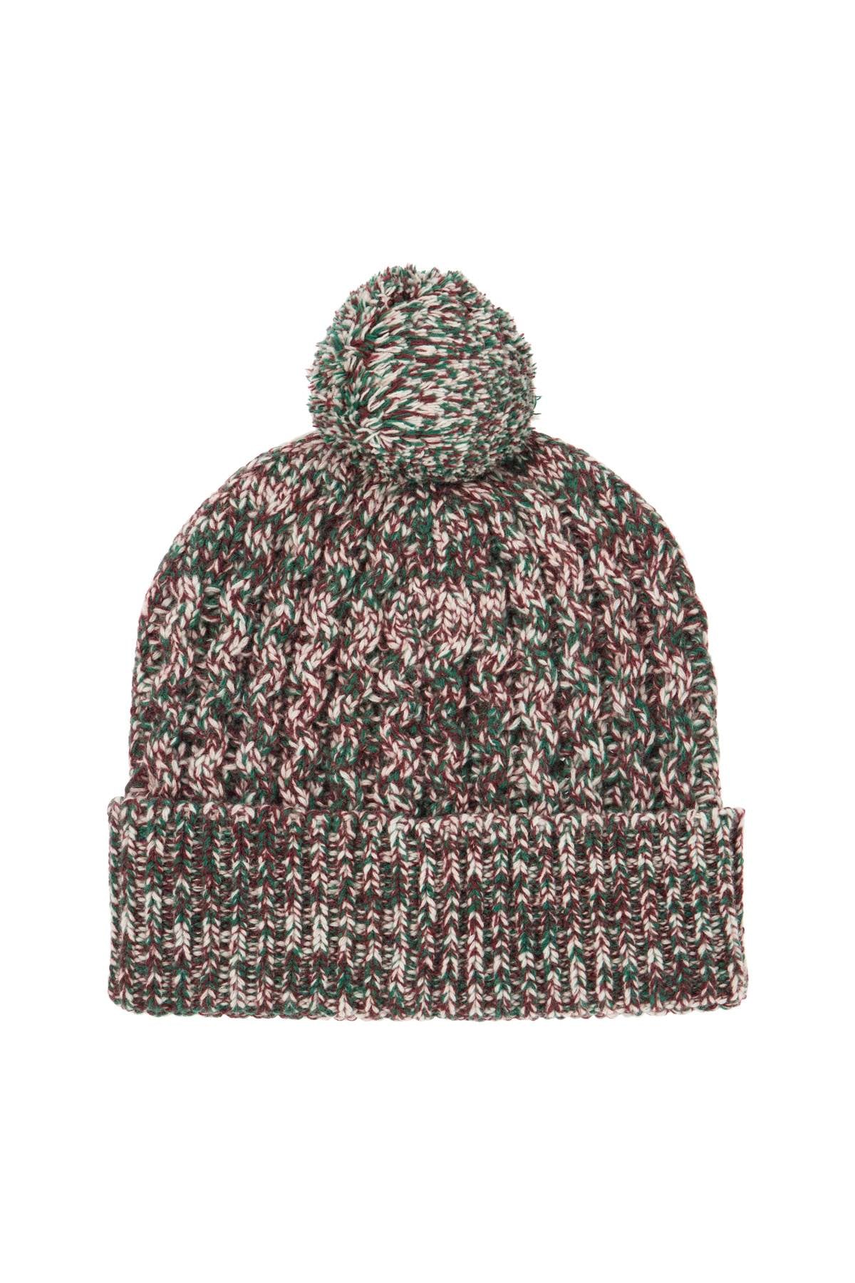 Golden Goose Multicolor Wool Beanie Hat With Pom Pom