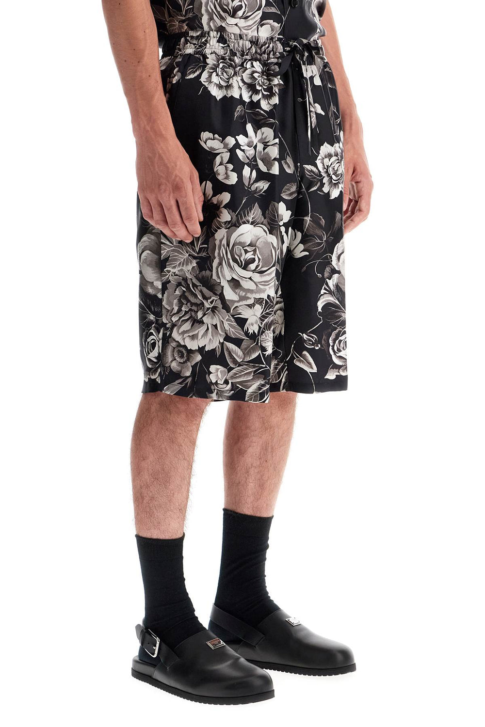 Dolce & Gabbana Silk Floral Print Bermuda Shorts