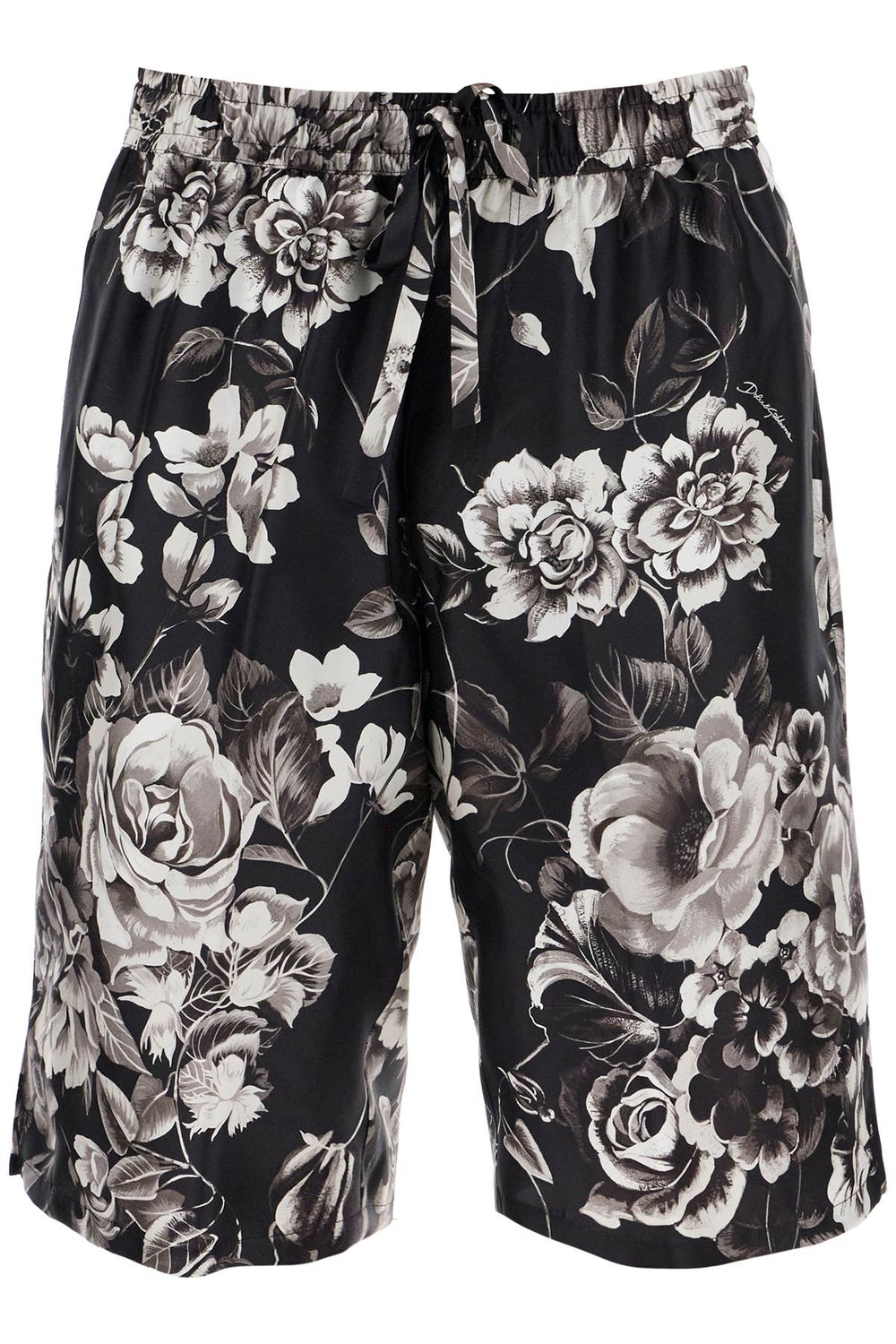 Dolce & Gabbana Silk Floral Print Bermuda Shorts