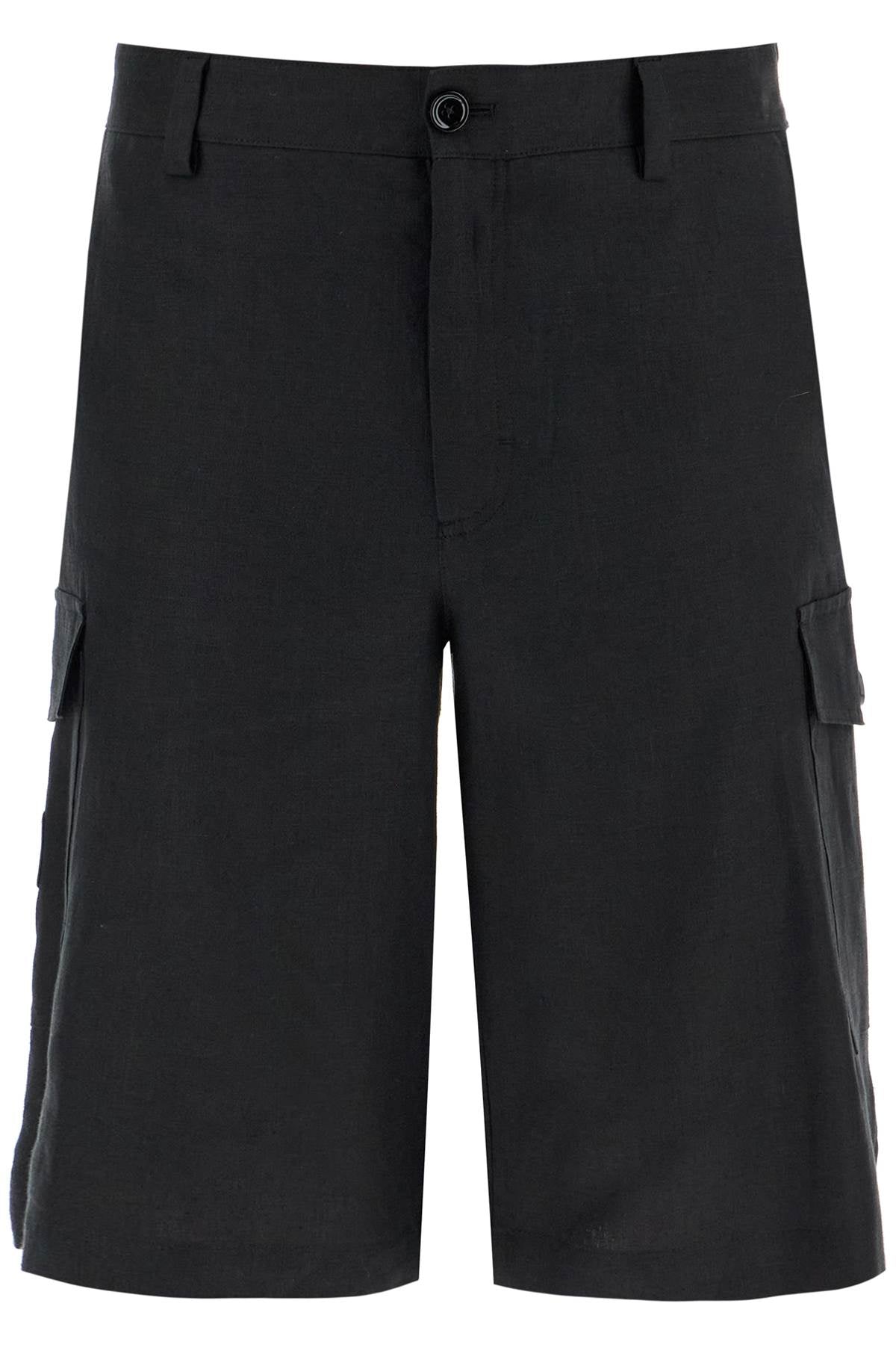 Dolce & Gabbana Linen Cargo Bermuda Shorts