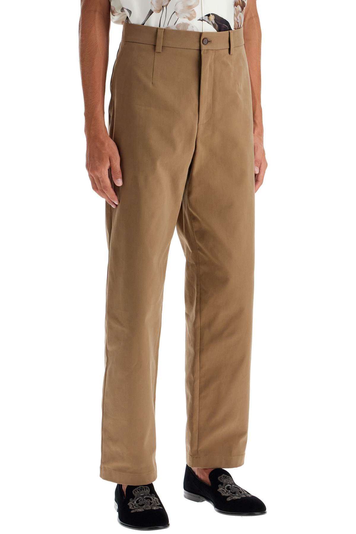 Dolce & Gabbana Straight Cotton Stretch Pants