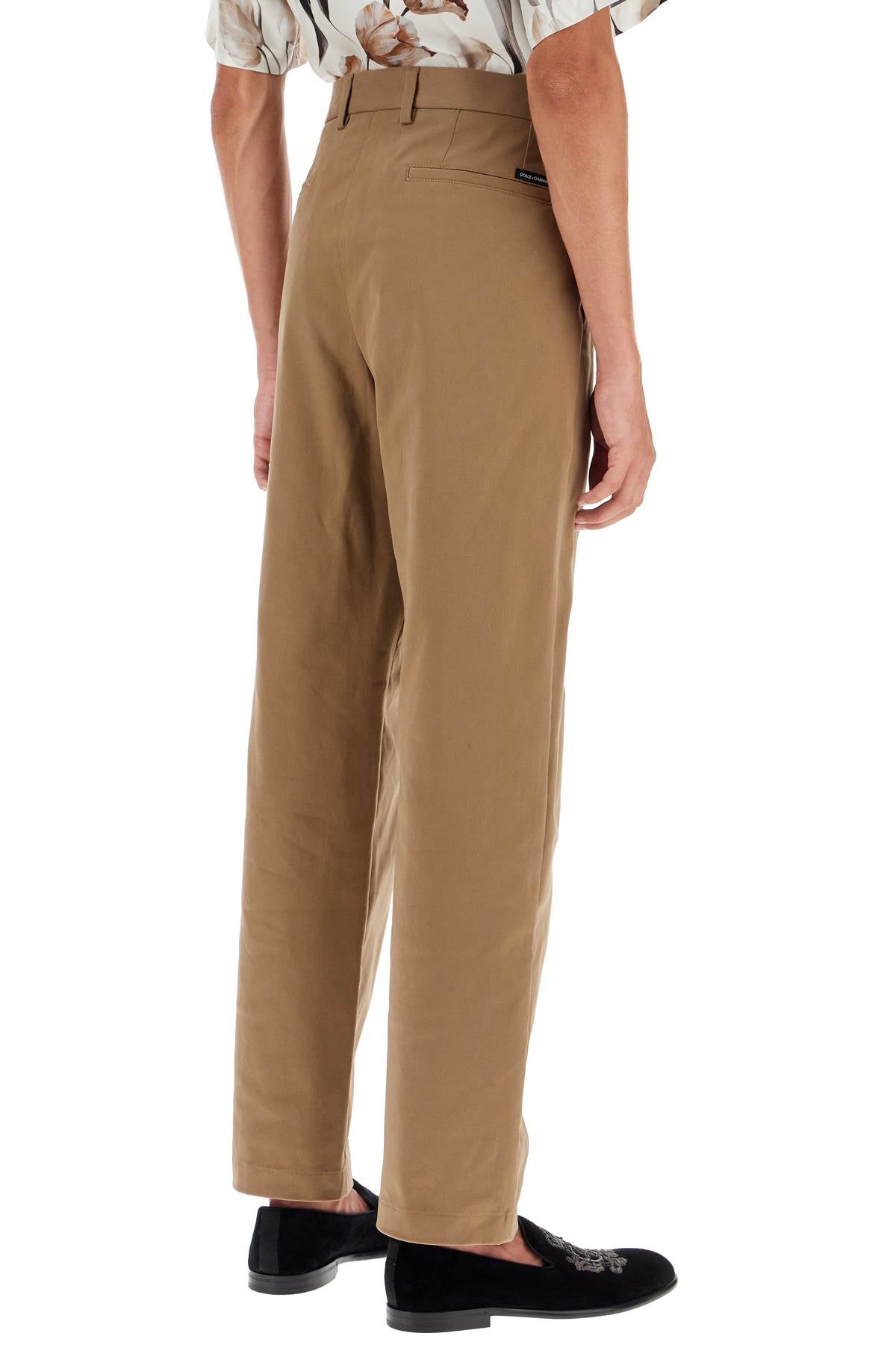 Dolce & Gabbana Straight Cotton Stretch Pants