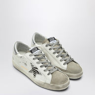 Golden Goose Super-Star Sneakers With Zebra Pony Hair Star