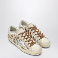 Golden Goose Super-Star Sneakers In Zebra Pony Hair