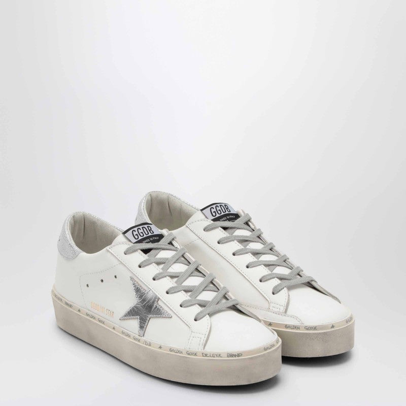 Golden Goose White/silver Hi-Star Sneakers