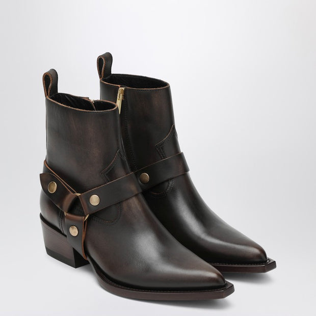 Golden Goose Debbie Boot Brown With Removable Buckle