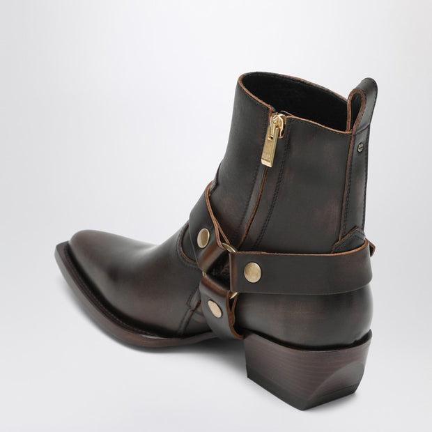 Golden Goose Debbie Boot Brown With Removable Buckle