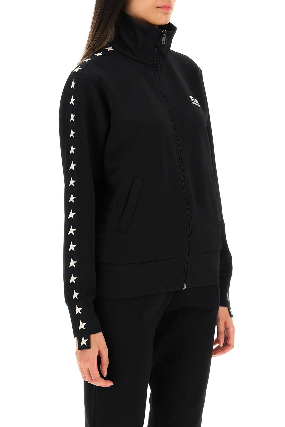 Golden Goose Denise Slim Jacket Black With White Stars