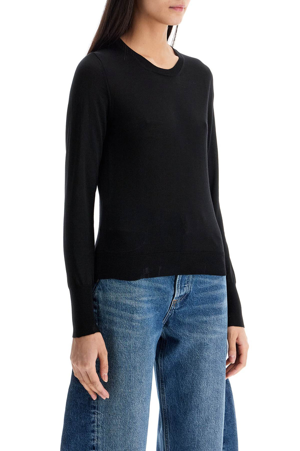 Golden Goose Distressed Black Merino Wool Sweater