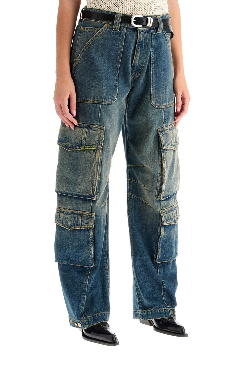 Golden Goose Wide Leg Cargo Jeans