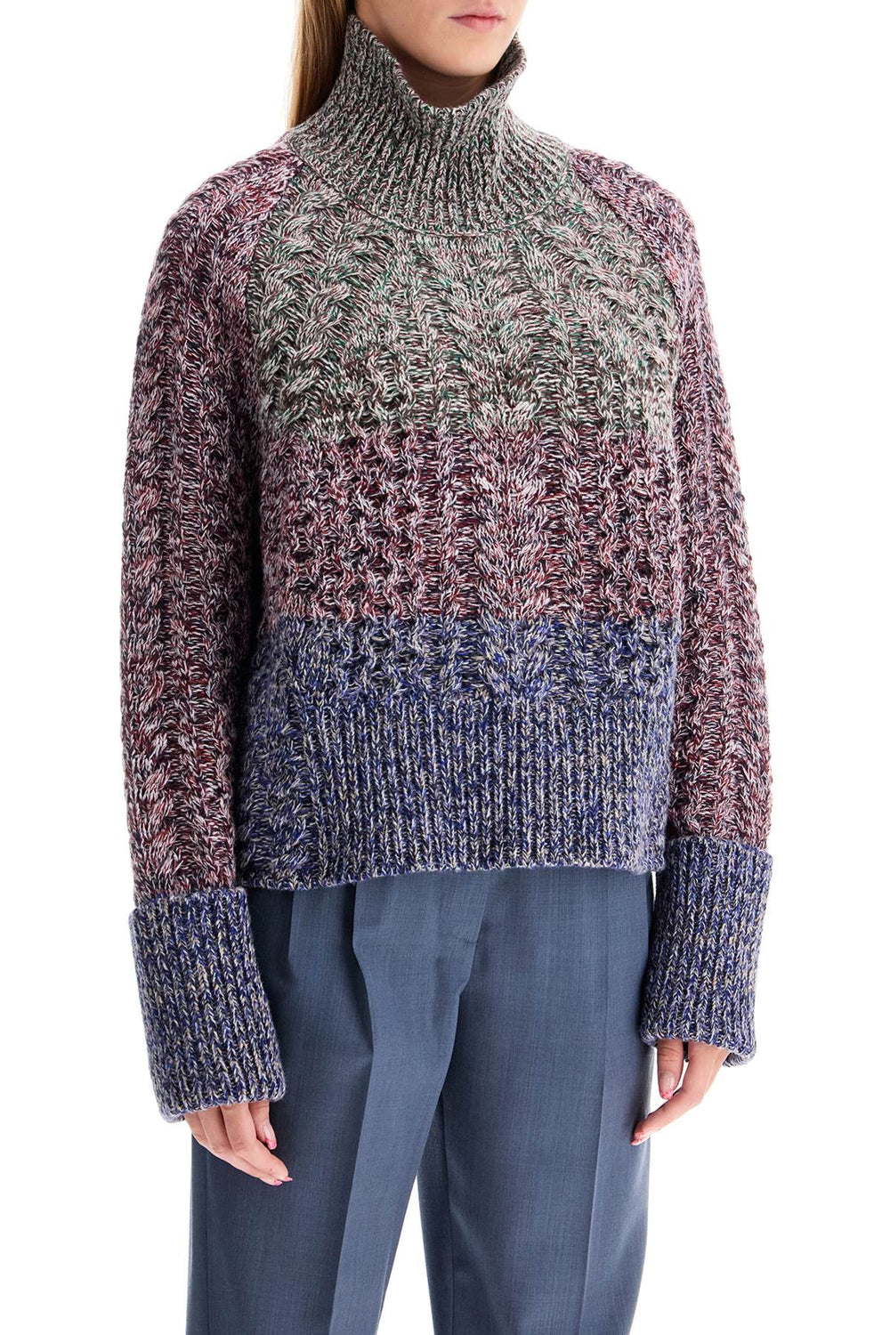 Golden Goose High Neck Mouliné Yarn Sweater