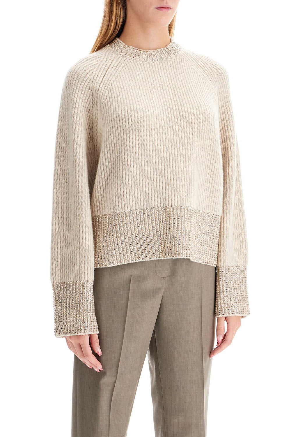 Golden Goose Crystal Embellished Boxy Sweater