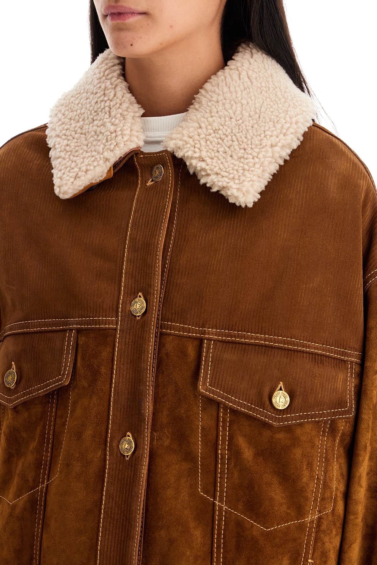 Golden Goose Babette Suede Leather Jacket