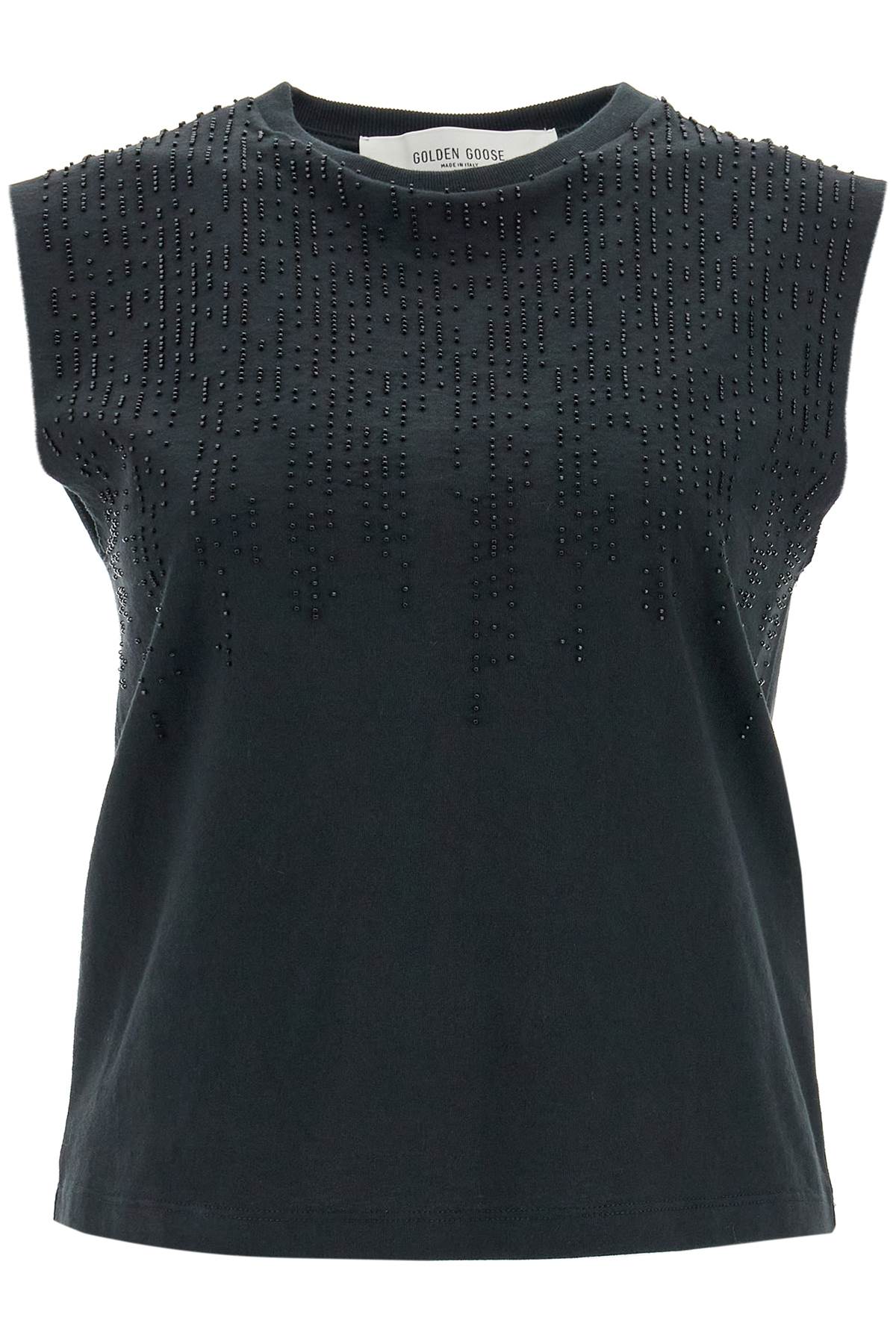 Golden Goose Bead Embellished Sleeveless Top