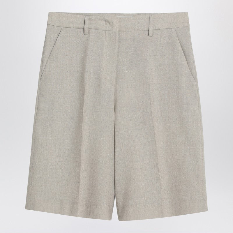 Golden Goose Beige Mélange Wool-blend Bermuda
