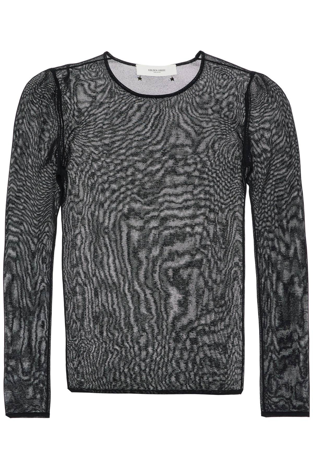 Golden Goose Black Viscose Sweater With Signature Stars