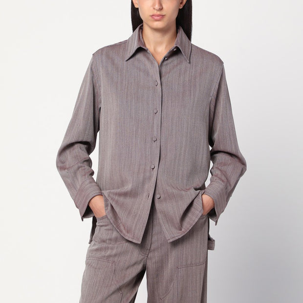 Golden Goose Garnet Shirt In Chevron Wool Blend