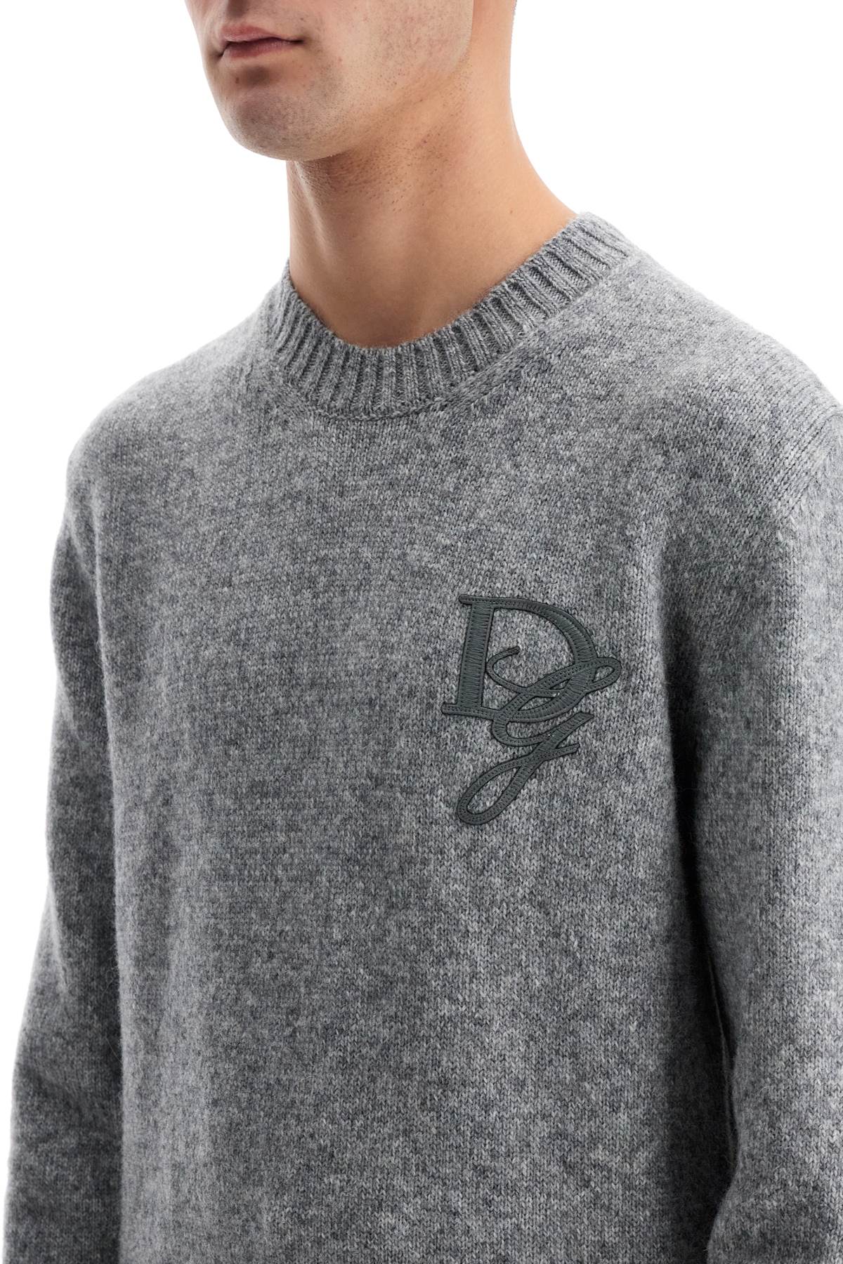 Dolce & Gabbana Round Neck Pullover Sweater With Dg