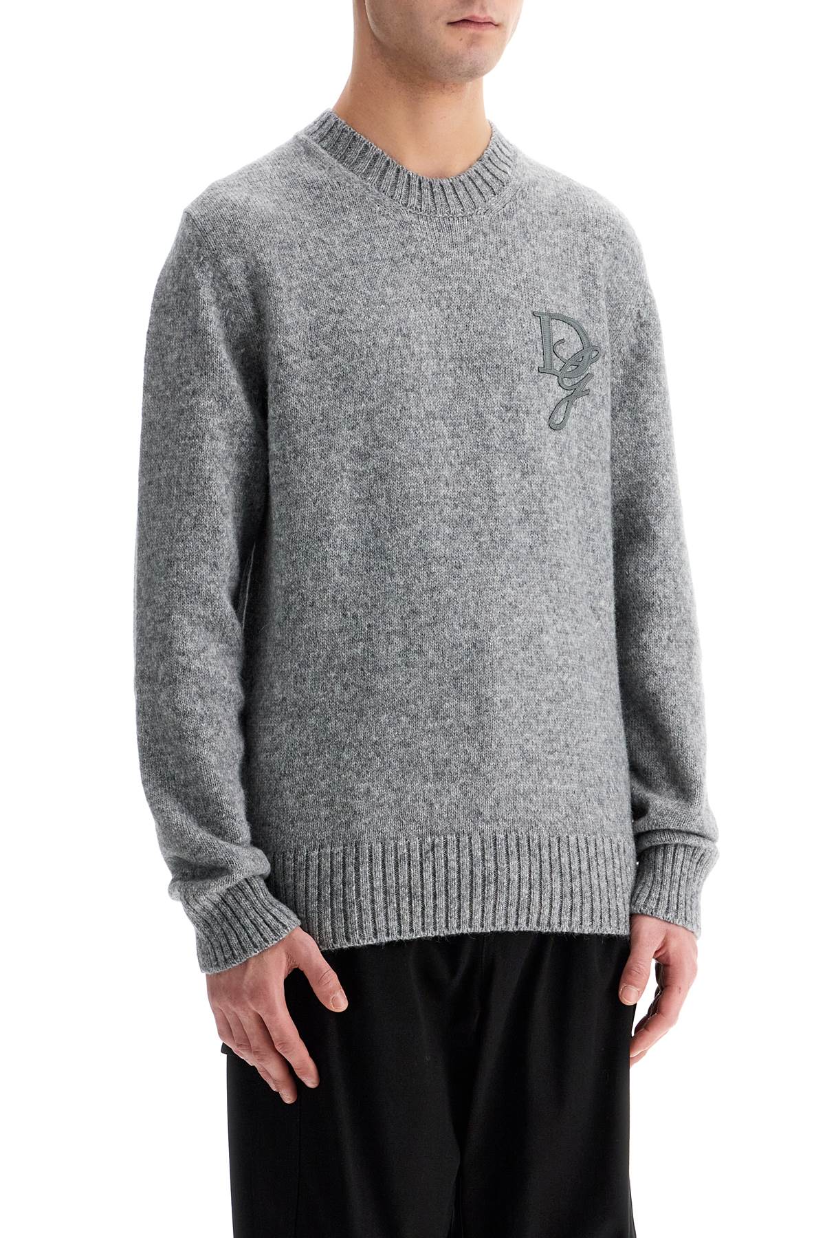 Dolce & Gabbana Round Neck Pullover Sweater With Dg