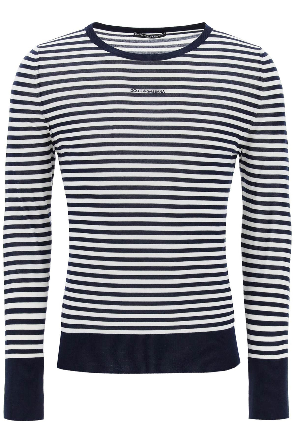 Dolce & Gabbana Lightweight Striped Wool Pullover Sweater