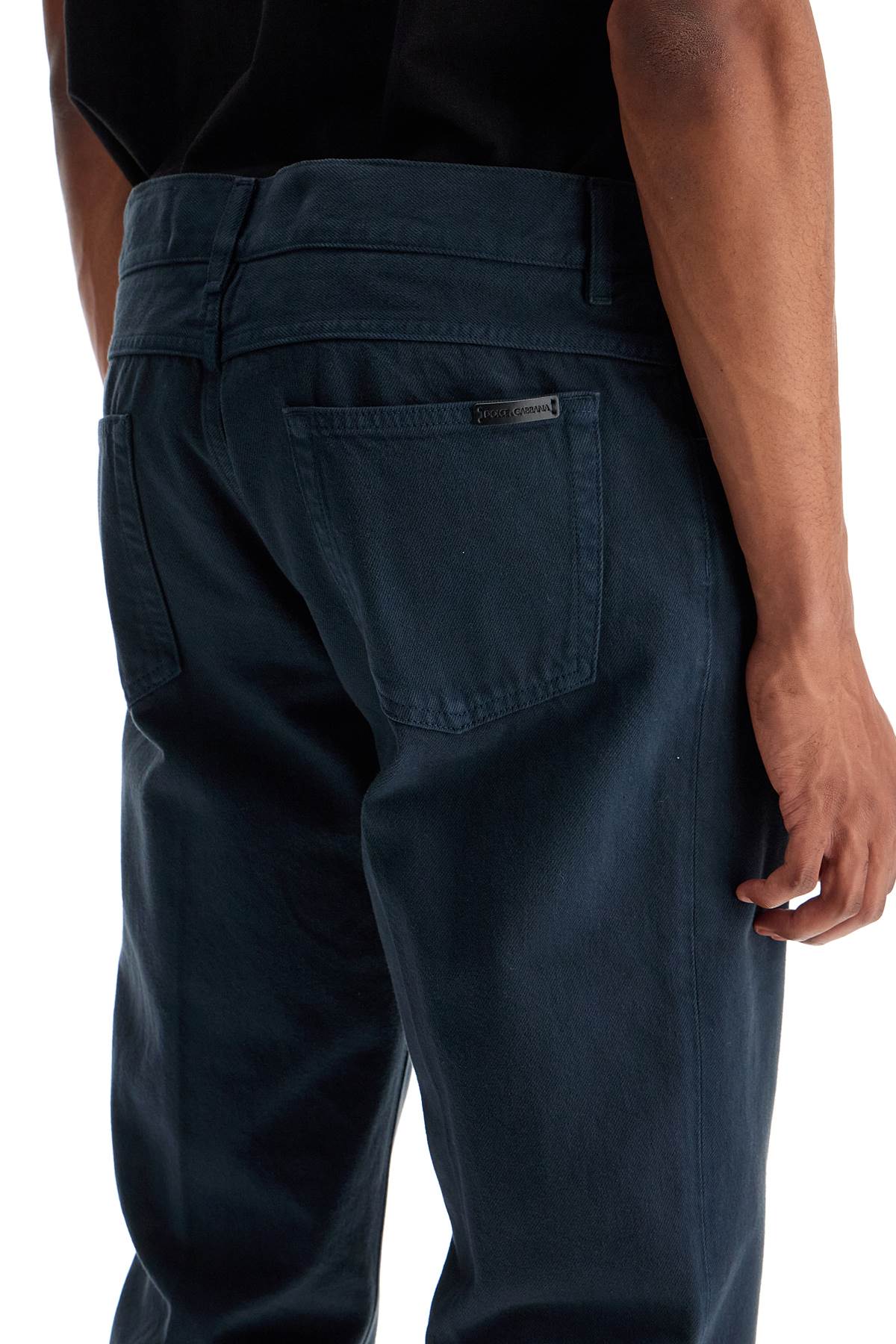 Dolce & Gabbana Regular Fit Jeans With Frayed Hem