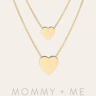 Zoe Lev 14K Gold Heart Necklaces - Mommy + Me