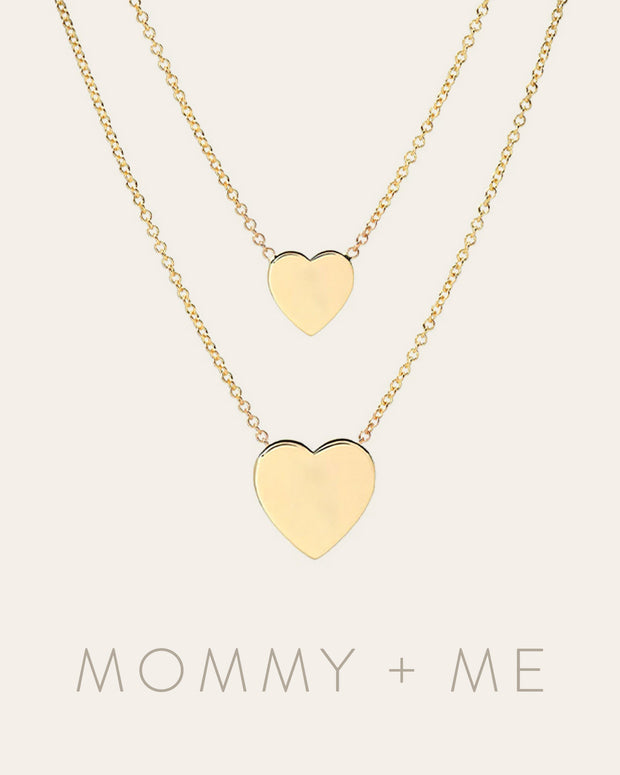 Zoe Lev 14K Gold Heart Necklaces - Mommy + Me