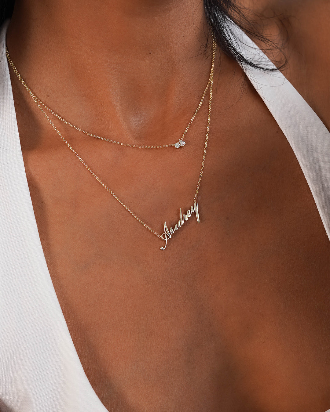 Zoe Lev Diamond Toi Et Moi Necklace