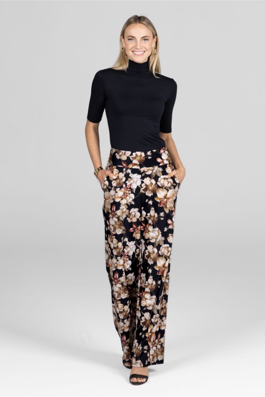 KiraGrace GRACE MOCKNECK TEE: BLACK