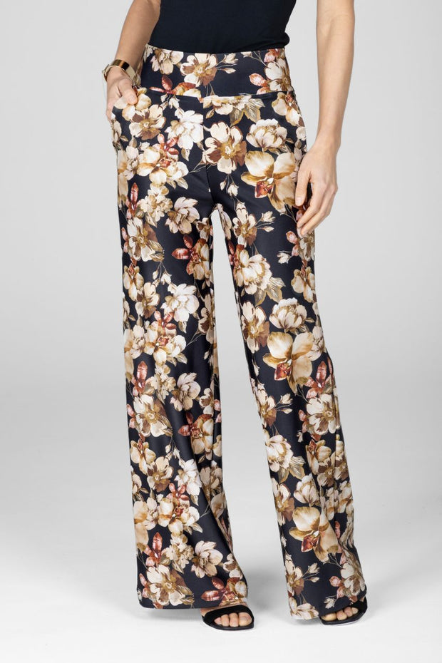 KiraGrace GRACE WIDE LEG PANT: FALL TONAL FLORAL