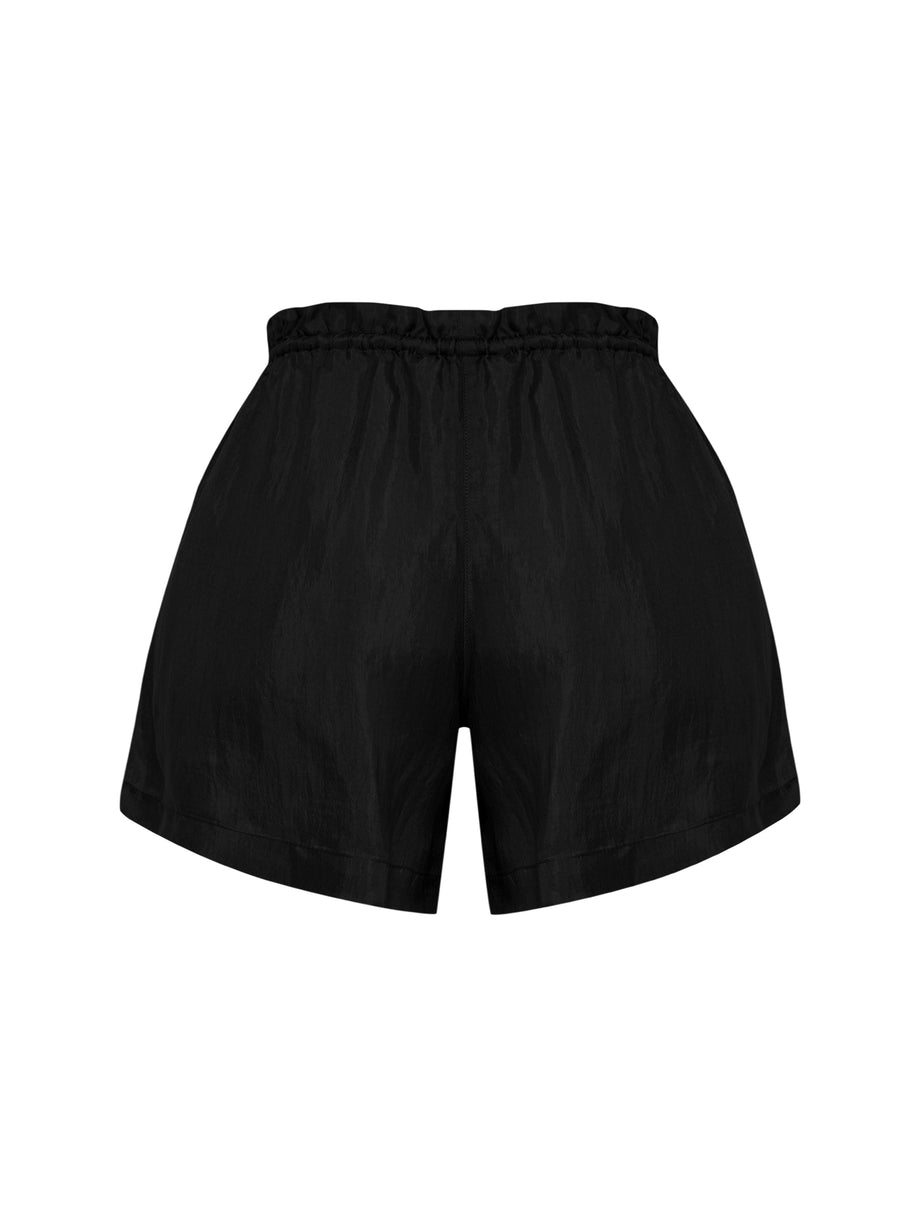 The Handloom Lucid Flow Tie Shorts - Black