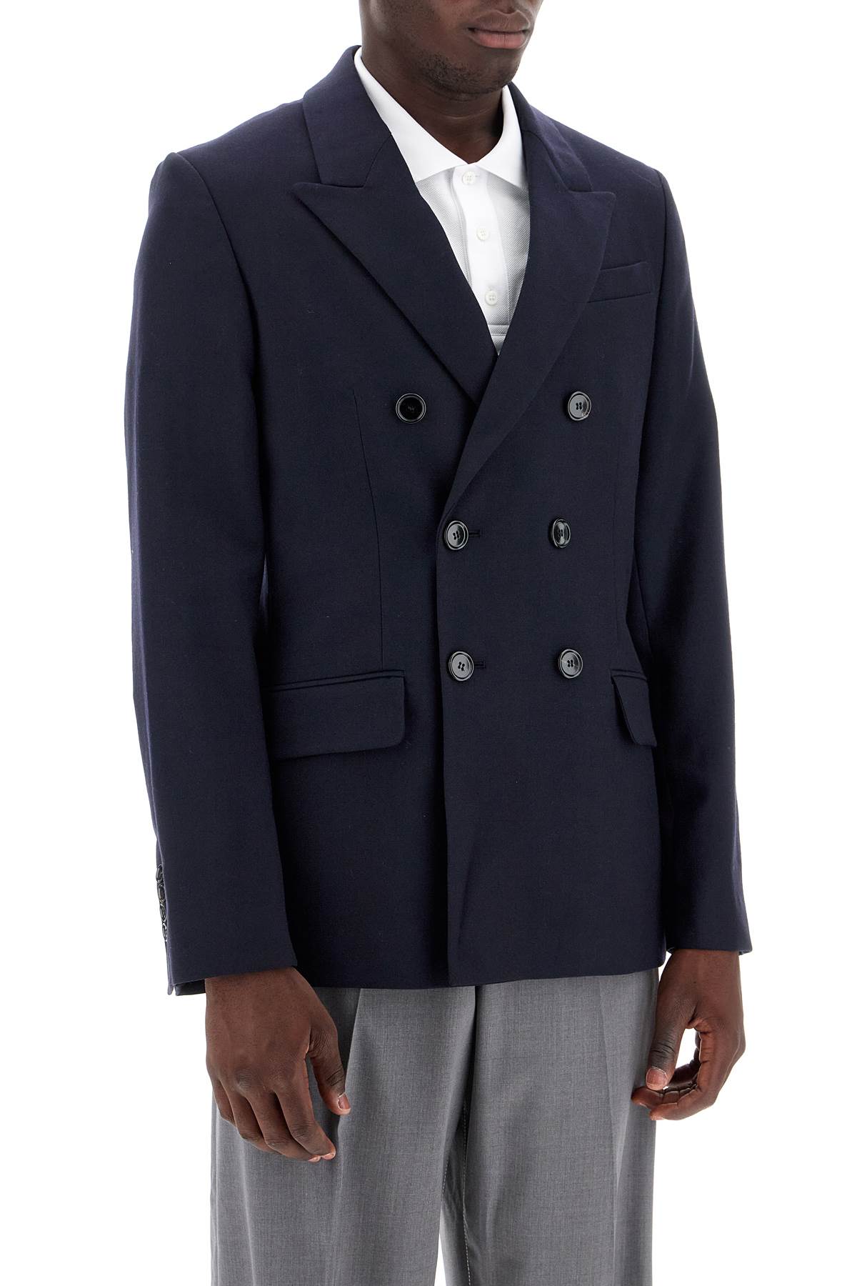 Ami Alexandre Matiussi Double-Breasted Wool Jacket