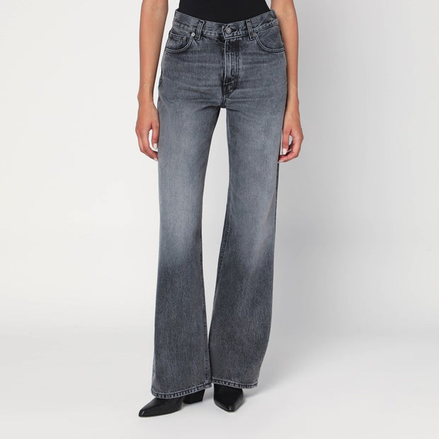 HAIKURE Grey Washed Effect Korea Jeans