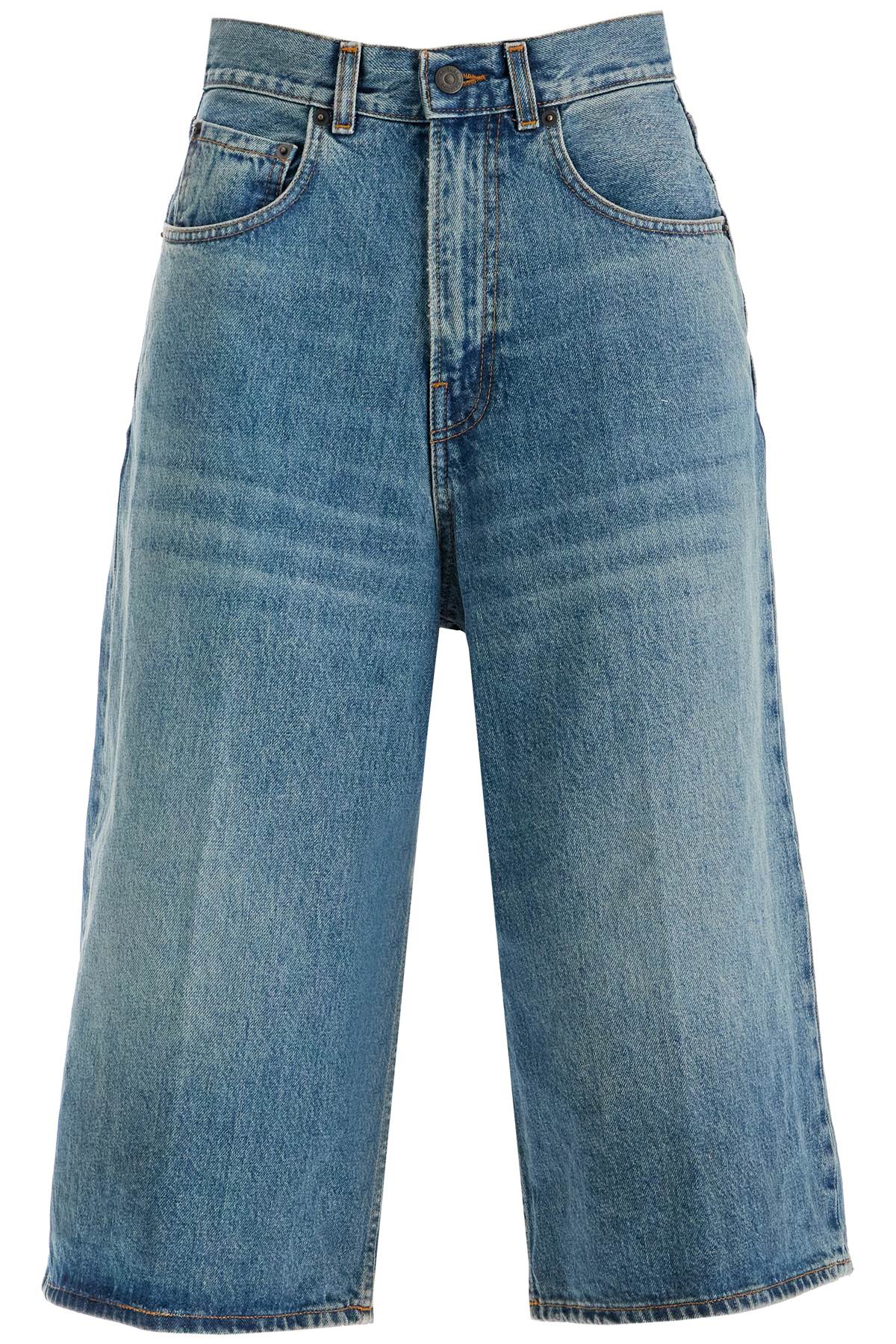 Haikure Knee-Length Denim Shorts