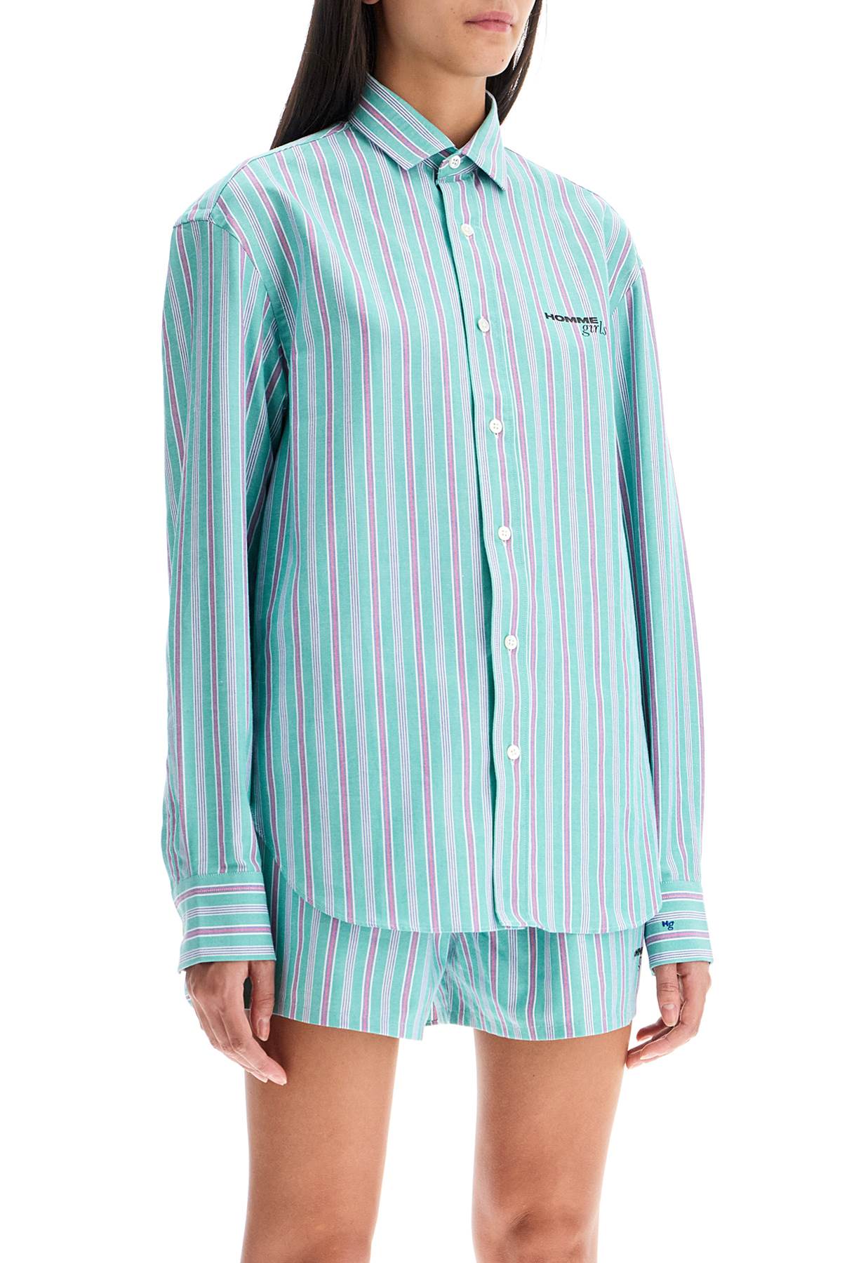 Homme Girls Striped Oxford Shirt