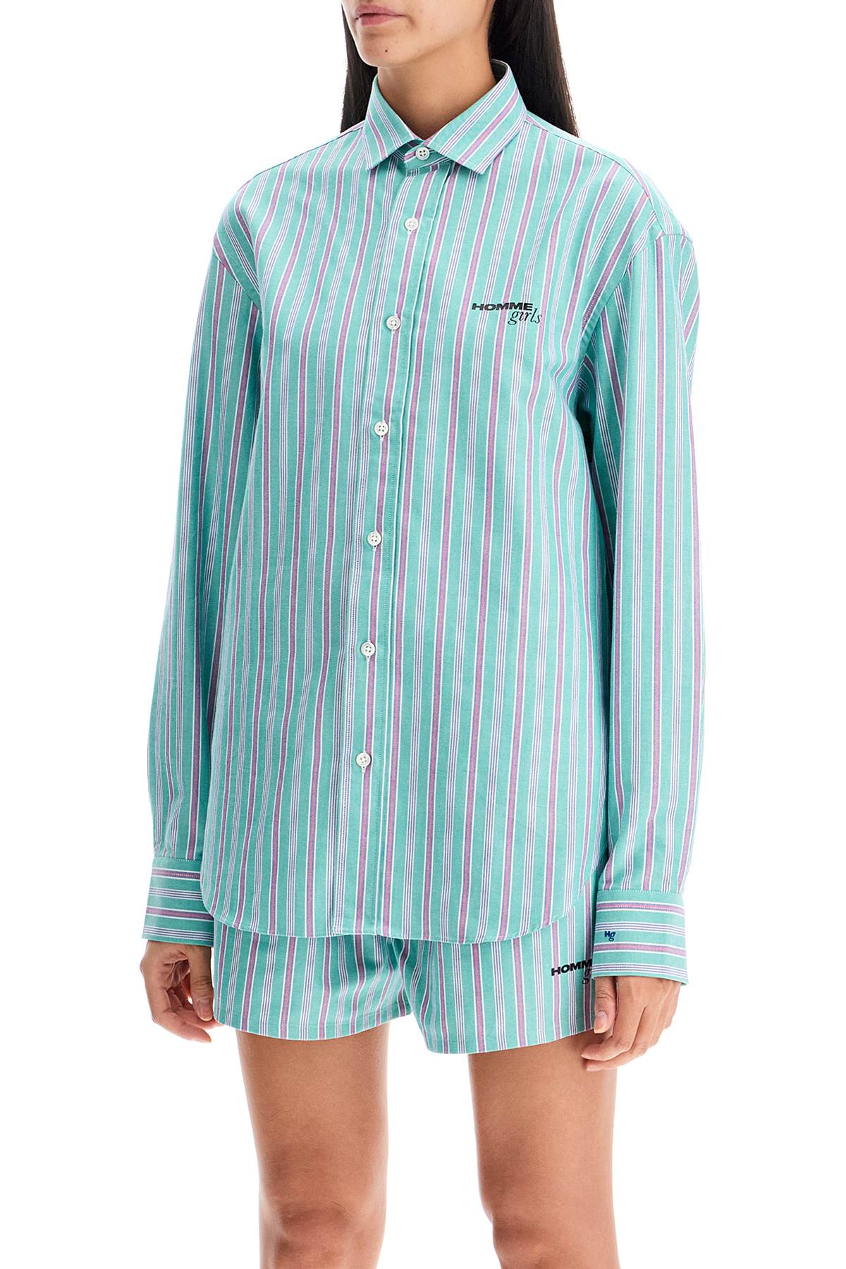 Homme Girls Striped Oxford Shirt