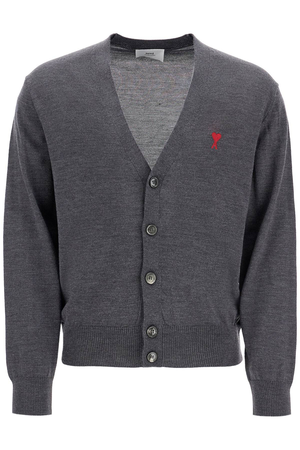 Ami Alexandre Matiussi Extra fine Merino Wool Cardigan