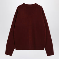 Ami Paris Cardigan Ami De Coeur Cherry Color In Wool And Cashmere