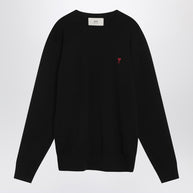 Ami Paris Black Ami De Coeur Sweater