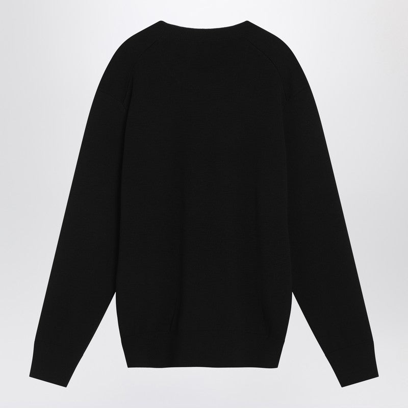 Ami Paris Black Ami De Coeur Sweater