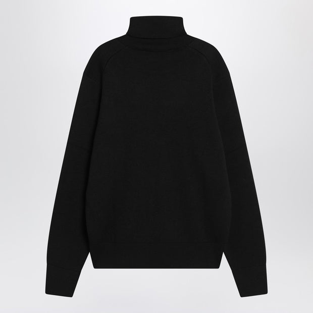 Ami Paris Black Turtleneck Sweater Ami De Coeur