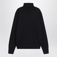 Ami Paris Navy Blue Turtleneck Sweater Ami De Coeur