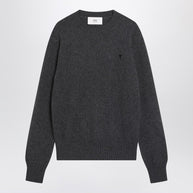 Ami Paris Anthracite Grey Ami De Coeur Sweater
