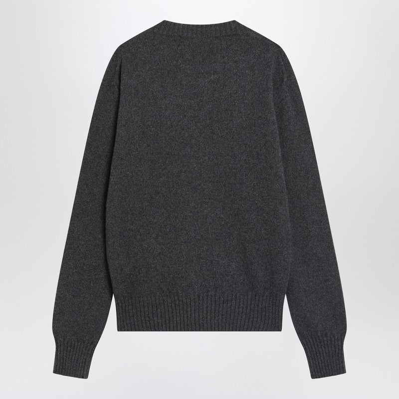 Ami Paris Anthracite Grey Ami De Coeur Sweater