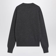 Ami Paris Anthracite Grey Ami De Coeur Sweater