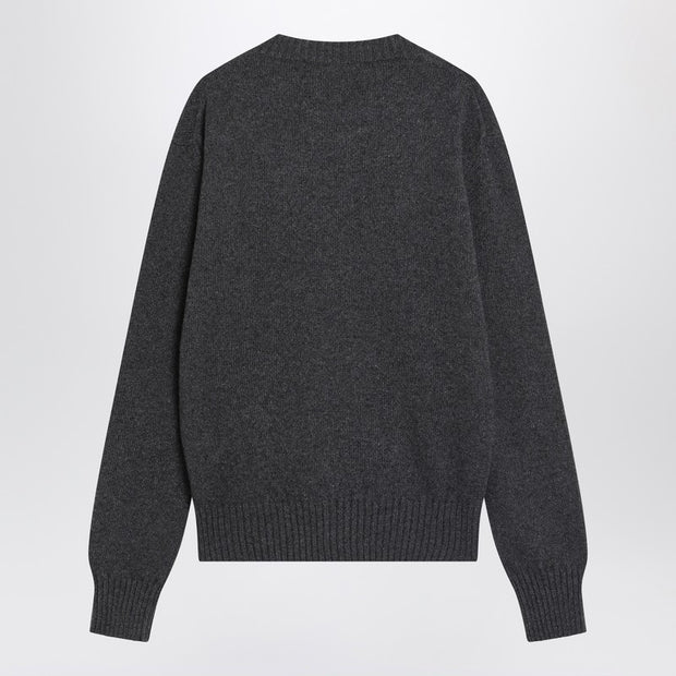 Ami Paris Anthracite Grey Ami De Coeur Sweater