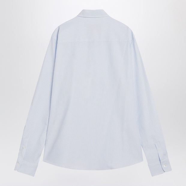 Ami Paris Light Blue/white Striped Shirt Ami De Coeur