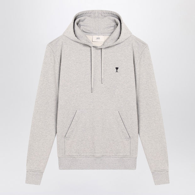 Ami Paris Grey Ami De Coeur Hoodie